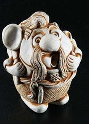 Статуетка козак з ложкою netsuke charm гіпс 8х5,5х5,5 см (14685)