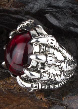 Перстень win магічний камінь сталь розмір 19 сталевий рубінови...