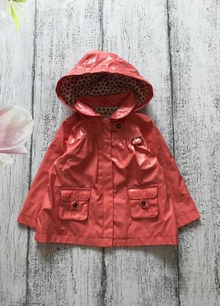 Крутая куртка ветровка непромокаемая дождевик на хб подкладке размер 9-12мес1 фото