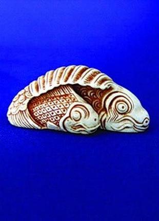 Статуетка нецке риба тай netsuke гіпс 5.2x2.5x2.4 см натуральн...