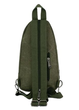 Рюкзак полотняний hikeup chant 32x22x10 см хакі зелений (20859)3 фото