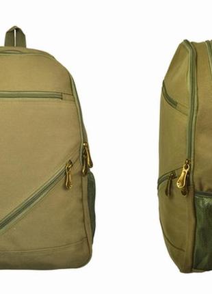 Рюкзак полотняний hikeup gust хакі 46х32х18 см(20601)