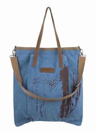Полотняна сумка st don khon 46х43х1 см синій (23317)1 фото
