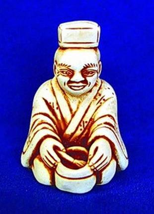 Статуетка нецке майстер чайної церемонії netsuke гіпс 4.3x3.3x...