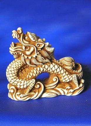 Статуетка нецке дракон середній вперед netsuke гіпс 7x6.5x2.5 ...