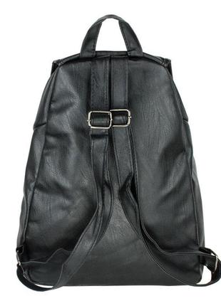 Рюкзак міський backpack middle кожзам 37x26x11 см чорний (22017)4 фото