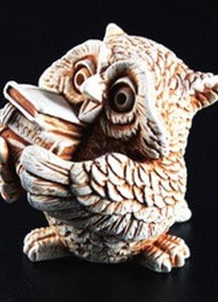 Статуетка сова розумниця netsuke charm гіпс 5,5х5х4,5 см (14662)