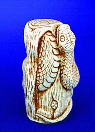 Статуетка нецке змія netsuke гіпс 4.7x3x2.7 см натуральний (00...