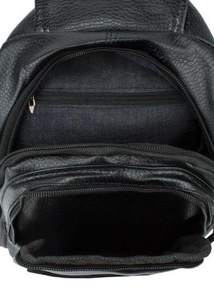 Рюкзак городской backpack mini кожзам 30х18х7,5 см чёрный (22014)5 фото