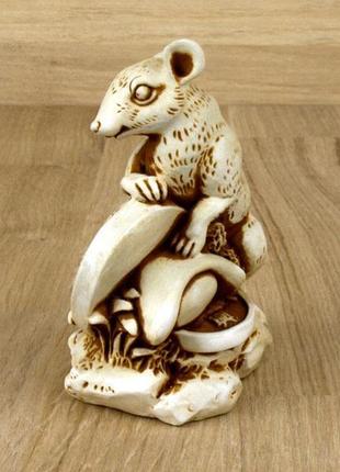 Статуетка щур з монетою netsuke charm гіпс 8.2x7.7x5.3 см (03152)2 фото