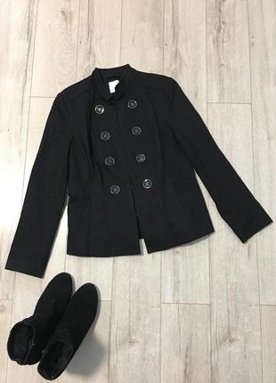 Черный пиджак-жакет-