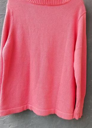 Msmobe (нидерланды) свитер джемпер пуловер кофта лонгслив кораллово-розовый хлопок, на наш 48.8 фото