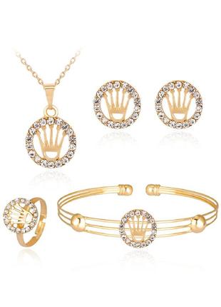 Набір кулон, сережки, перстень і браслет abaccio p271