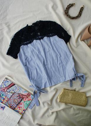 Брендова комбінова блуза бавовна в смужку від zara3 фото