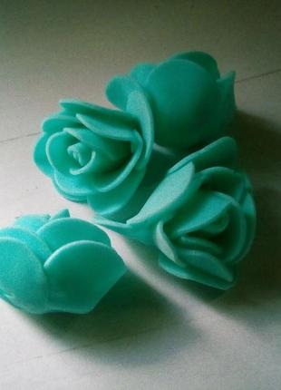 Трояндочки латексні, 3 см, м'ятні1 фото
