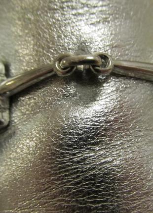 Naturino кожаные серебристые лоферы шлепанцы р.317 фото