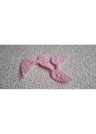 Патч (декоративна аплікація) "крильця", ніжно-рожевий