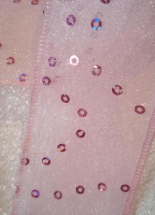 Стрічка-павутинка з паєтками, світло-рожевий