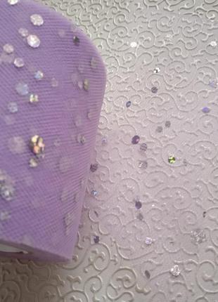Фатин з блискітками 6 см, бузковий