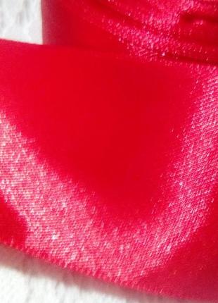 Стрічка атласна 4 см, червоний