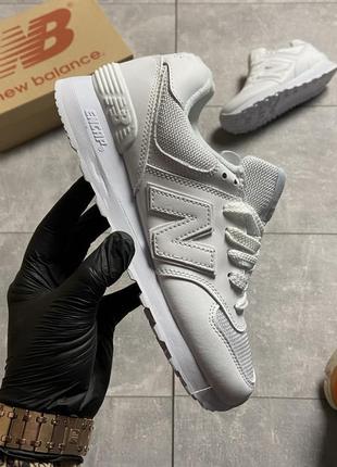 New balance 574 white білі6 фото