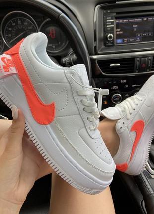 Nike air force 1 low jester white orange білі неонові жовтогарячі1 фото