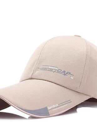 Бейсболка sport fashion cap 87 нова.р.55-60см.глибока,бежевий.