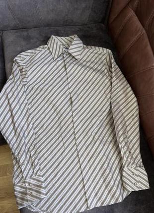 Рубашка kenzo home оригинальная в коричневую полоску
