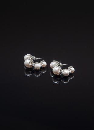 Сережки перлина срібні 029174