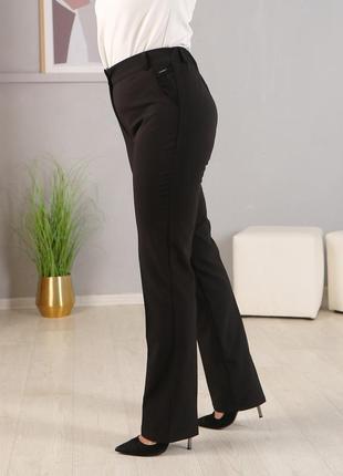 Жіночі теплі брюки ребекка чорні великих розмірів8 фото