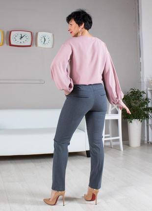 Женские укороченые брюки каролина серая3 фото