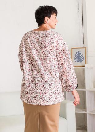 Женская блуза саманта молочная4 фото