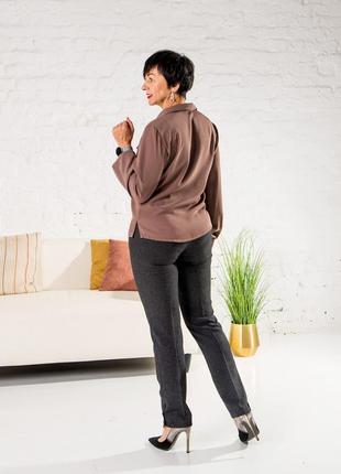 Жіночі укорочені брюки марсела сіра3 фото