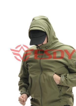 Куртка esdy softshell софтшел, тактична 01. олива2 фото