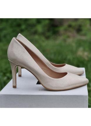 Кожаные французские классические женские туфли лодочки minelli 36-37 размер