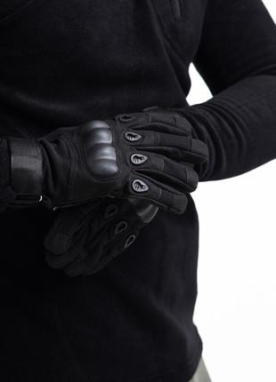 Тактичні рукавички oklai чорні довгопалі3 фото