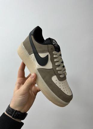 🙃 41 розмір nike air force 1 low suede brown коричневі кросівки демісезон весна осінь коричневые кроссовки