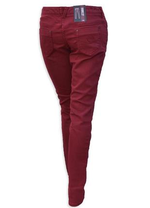 Модні бордові джинси з брелоком skinny fit jbc2 фото