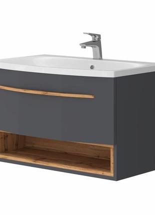 Тумба з умивальником juventa stellantis 80 антрацит матова