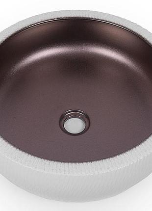 Умивальник newarc 5067, бронза білий