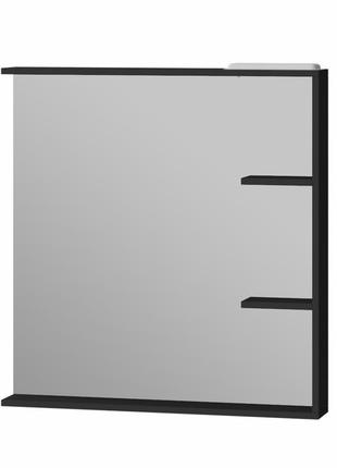 Дзеркало з підсвічуванням brooklyn brm-80 juventa у ванну чорне