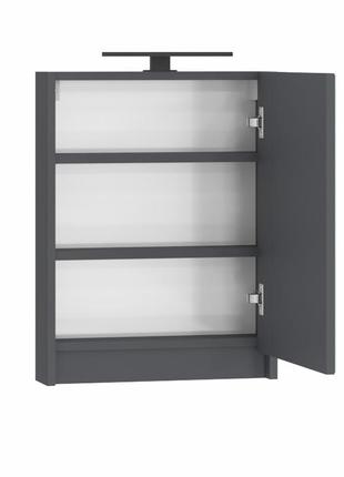 Дзеркальна шафа у ванну juventa leomc-50 антрацит