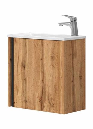 Тумба з умивальником juventa leo-50 дуб вотан підвісна 50 см