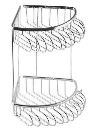 Поличка подвійна кутова решітка kugu 218c, хром