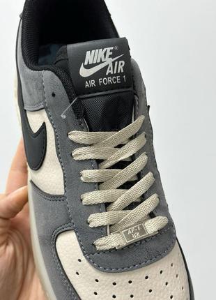 🙃знижка 41 розмір nike air force 1 low suede кросівки бежеві сірі демісезон весна осінь беж серые кроссовки5 фото