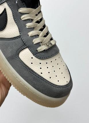 🙃знижка 41 розмір nike air force 1 low suede кросівки бежеві сірі демісезон весна осінь беж серые кроссовки7 фото