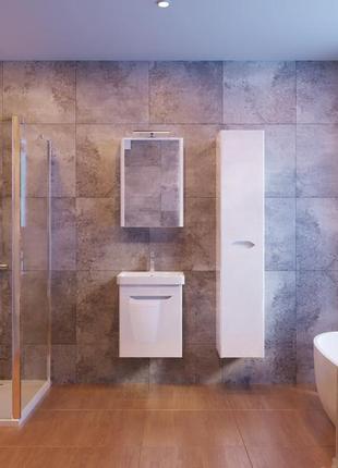 Дзеркальна шафа для ванної juventa livorno-50 lvrmc-50, білий5 фото