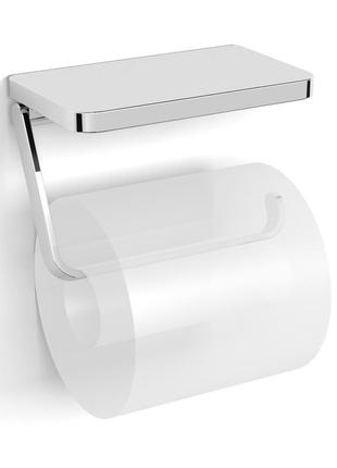 Тримач для туалетного паперу з поличкою volle teo 15-88-445