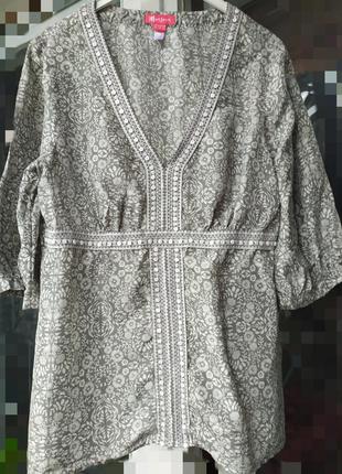 Шелковая блуза monsoon, шёлк, шовк.1 фото