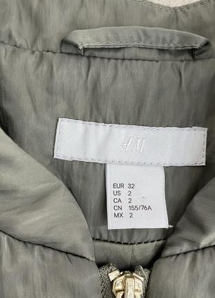 Куртка бомбер h&m не zara 32 хаки оригинал осенняя летняя весенняя2 фото